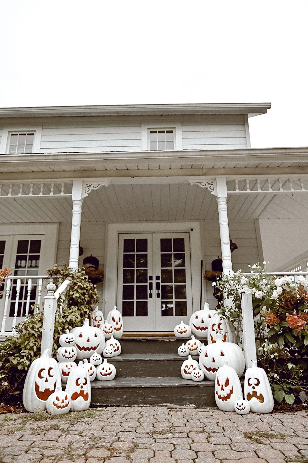 Skeletons on the porch